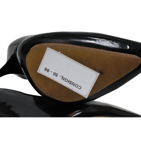 Balenciaga Womens Pumps US9.5 EU39.5 Black Patent Leather 130MM Heel Pointed Toe - Picture 11 of 12